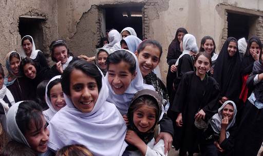 Afghani girls - U.S. Air Force photo by SSGT. Ricky A. Bloom, 1ST COMBAT CAMERA SQUADRON